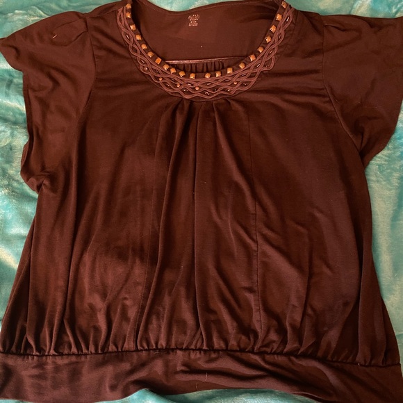 Brown beaded top - Picture 1 of 2